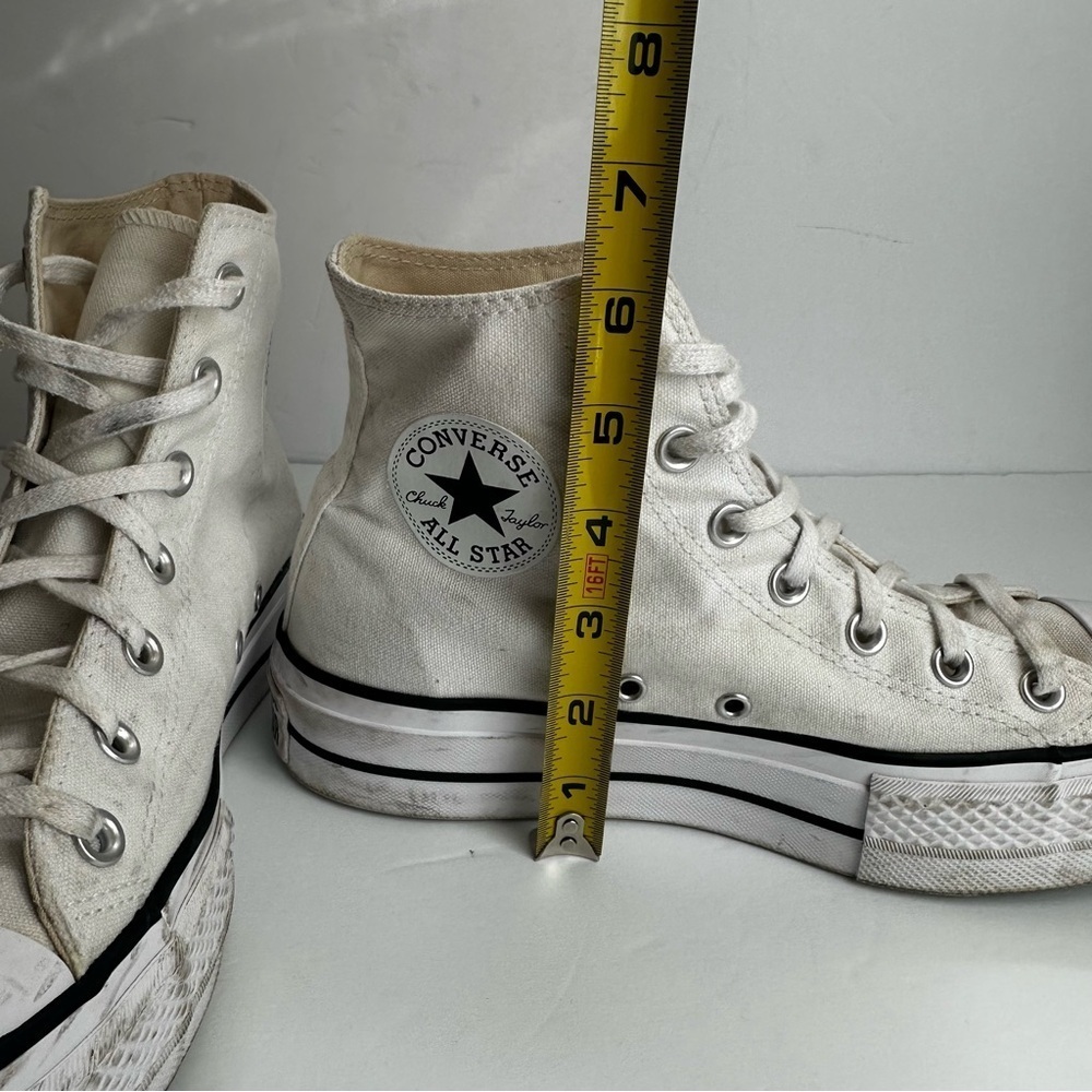 Converse Chuck Taylor All Star Platform Sneakers Women's 8.5 EU 39.5 Shoes White - Picture 7 of 10